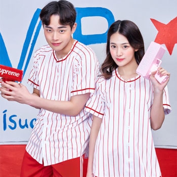 베이스볼 레드 스트라이프